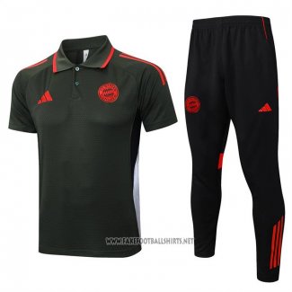 Conjunto Polo Bayern Munich 2025-2026 Green Oscuro