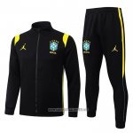 Jacket Tracksuit Brazil Kid 2026-2027 Yellow Black