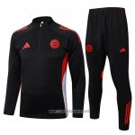 Sweatshirt Tracksuit Bayern Munich Kid 2025-2026 Black