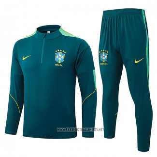 Sweatshirt Tracksuit Brazil Kid 2026-2027 Green
