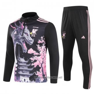 Sweatshirt Tracksuit Japan Dragon 2024-2025 Black and Rosa