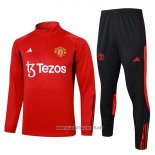 Sweatshirt Tracksuit Manchester United Kid 2023-2024 Red