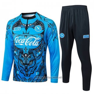 Sweatshirt Tracksuit Napoli Kid 2025-2026 Blue