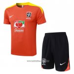 Tracksuit Brazil Short Sleeve 2025-2026 Orange - Shorts