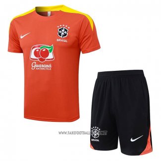 Tracksuit Brazil Short Sleeve 2025-2026 Orange - Shorts