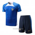 Tracksuit France Short Sleeve 2022-2023 Blue - Shorts