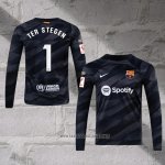 Barcelona Player Ter Stegen Goalkeeper Shirt Long Sleeve 2023-2024 Black