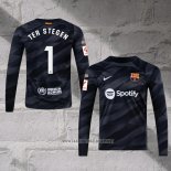 Barcelona Player Ter Stegen Goalkeeper Shirt Long Sleeve 2023-2024 Black