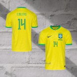 Brazil Player E.Militao Home Shirt 2022