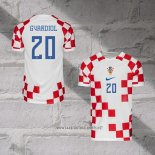Croatia Player Gvardiol Home Shirt 2022
