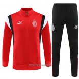 Jacket Tracksuit AC Milan Kid 2023-2024 Red