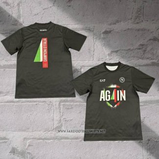 Napoli Champion Shirt 2025-2026 Black Thailand