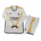 Real Madrid Home Shirt Kid Long Sleeve 2023-2024