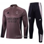 Sweatshirt Tracksuit Arsenal Kid 2024-2025 Grey Purpura