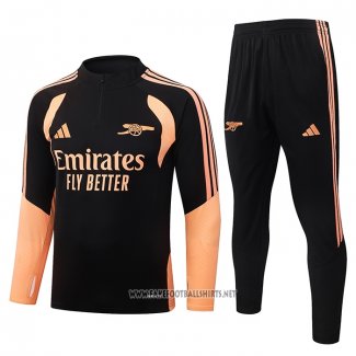 Sweatshirt Tracksuit Arsenal Kid 2026-2027 Black Orange