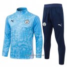 Sweatshirt Tracksuit Manchester City Kid 2025-2026 Blue
