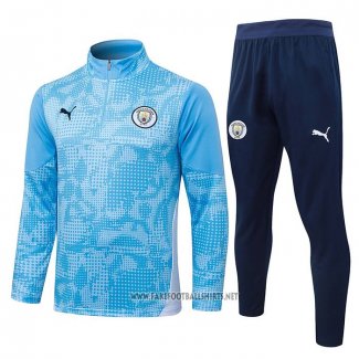 Sweatshirt Tracksuit Manchester City Kid 2025-2026 Blue