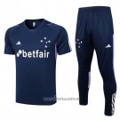 Tracksuit Cruzeiro Short Sleeve 2023-2024 Blue