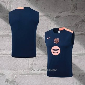 Barcelona Training Shirt Without Sleeves 2025-2026 Blue Rosa