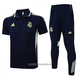 Conjunto Polo Real Madrid 2025-2026 Blue Oscuro