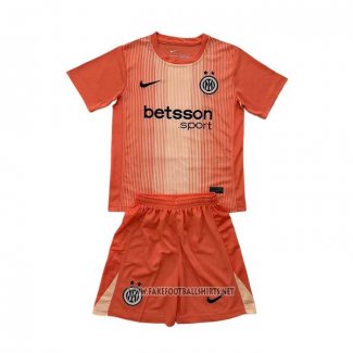 Inter Milan Goalkeeper Shirt Kid 2025-2026 Orange