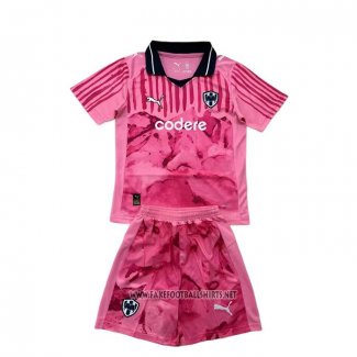 Monterrey Goalkeeper Shirt Kid 2025 Rosa