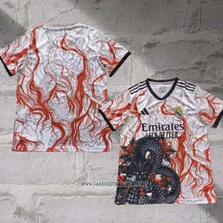Real Madrid Dragon Shirt 202025-2026 White Thailand