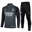 Sweatshirt Tracksuit Real Madrid Kid 2023-2024 Grey