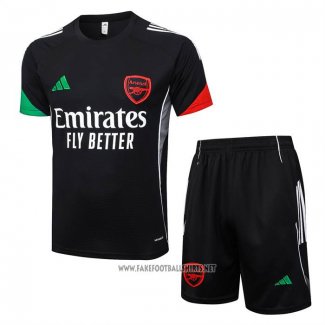 Tracksuit Arsenal Short Sleeve 2025-2026 Black - Shorts