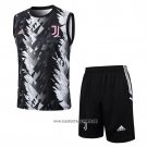 Tracksuit Juventus Without Sleeves 2023-2024 Black and Grey