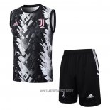 Tracksuit Juventus Without Sleeves 2023-2024 Black and Grey