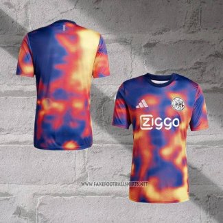 Ajax Shirt Pre-Match 2025-2026 Blue Orange