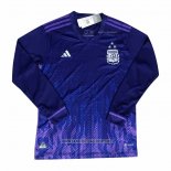 Argentina Away 3 Star Shirt Long Sleeve 2022