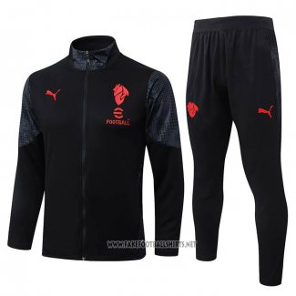 Jacket Tracksuit AC Milan Kid 2025-2026 Black