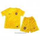 Portugal Goalkeeper Shirt Kid 2024 Yellow