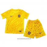 Portugal Goalkeeper Shirt Kid 2024 Yellow