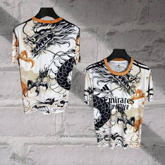 Real Madrid Dragon Shirt 2025-2026 White Black Thailand