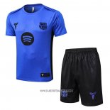 Tracksuit Barcelona Short Sleeve 2025-2026 Blue - Shorts Purpura