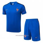 Tracksuit France Short Sleeve 2026-2027 Blue - Shorts