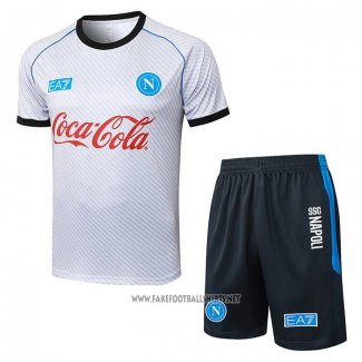 Tracksuit Napoli Short Sleeve 2025-2026 White - Shorts