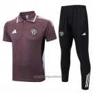 Conjunto Polo Manchester United 2025-2026 Brown