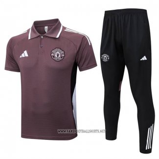 Conjunto Polo Manchester United 2025-2026 Brown
