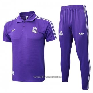 Conjunto Polo Real Madrid 2025-2026 Purpura