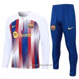 Sweatshirt Tracksuit Barcelona Kid 2023-2024 White