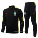 Sweatshirt Tracksuit Brazil Kid 2026-2027 Yellow Black