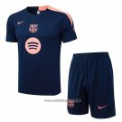 Tracksuit Barcelona Short Sleeve 2025-2026 Blue - Shorts Rosa