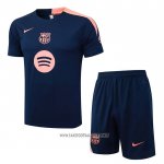 Tracksuit Barcelona Short Sleeve 2025-2026 Blue - Shorts Rosa