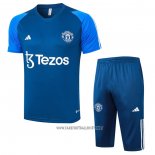 Tracksuit Manchester United Short Sleeve 2023-2024 Blue - Shorts
