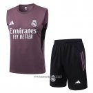 Tracksuit Real Madrid Without Sleeves 2025-2026 Grey Purpura
