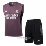 Tracksuit Real Madrid Without Sleeves 2025-2026 Grey Purpura